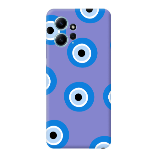 Xiaomi Redmi Note 12 4G Evil eyes beads Purple Colored Silicone TPU Θήκη