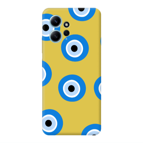 Xiaomi Redmi Note 12 4G Evil eyes beads Yellow Colored Silicone TPU Θήκη