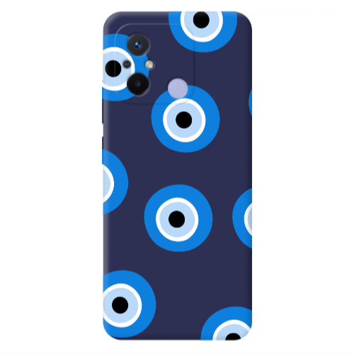 Xiaomi Redmi 12C Evil eyes beads Dark blue Colored Silicone TPU Θήκη