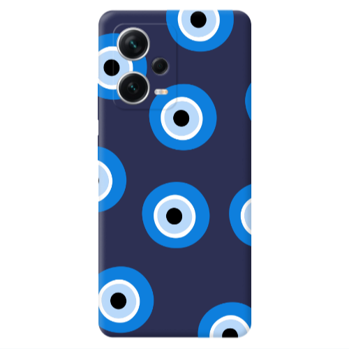 Xiaomi Poco X5 Evil eyes beads Dark blue Colored Silicone TPU Θήκη