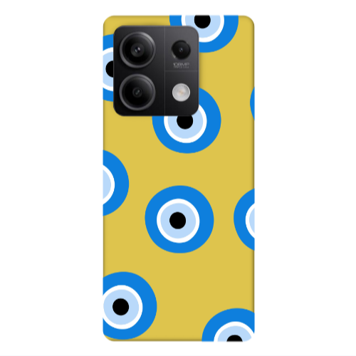 Xiaomi Redmi Note 13 5G Evil eyes beads Yellow Colored Silicone TPU Θήκη