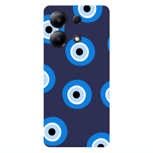 Xiaomi Redmi Note 13 4G Evil eyes beads Dark blue Colored Silicone TPU Θήκη