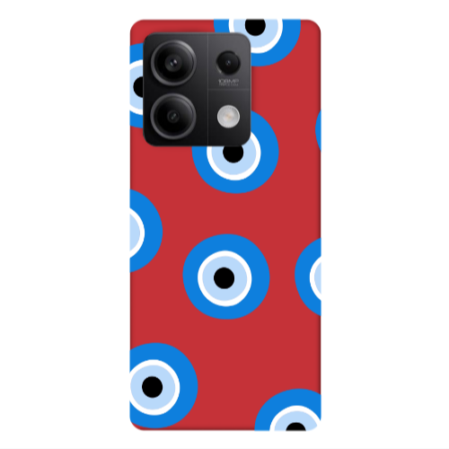Xiaomi Redmi Note 13Pro 5G Evil eyes beads Red Colored Silicone TPU Θήκη