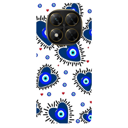 Xiaomi Poco X7 Heart evil eye beads Transparent Silicone TPU Θήκη