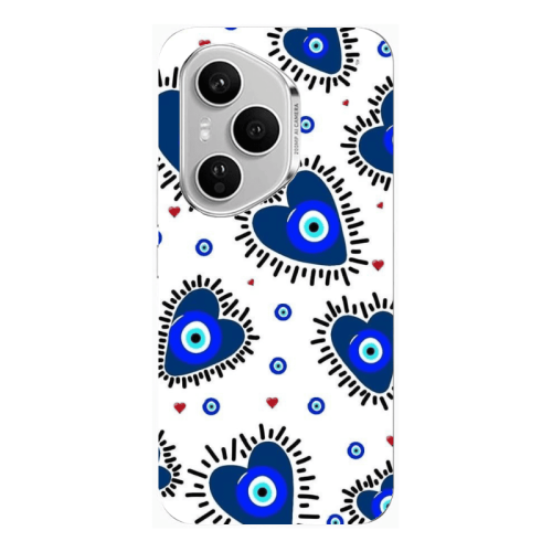 Honor Magic 400 Pro Heart evil eye beads Transparent Silicone TPU Θήκη