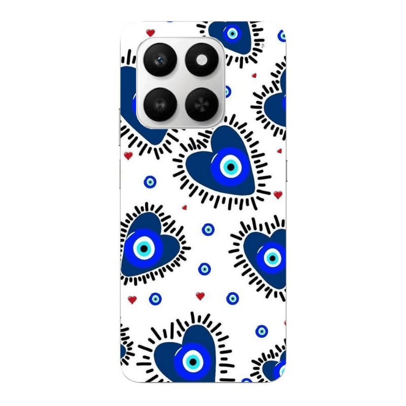 Honor Magic 400 Smart Heart evil eye beads Transparent Silicone TPU Θήκη