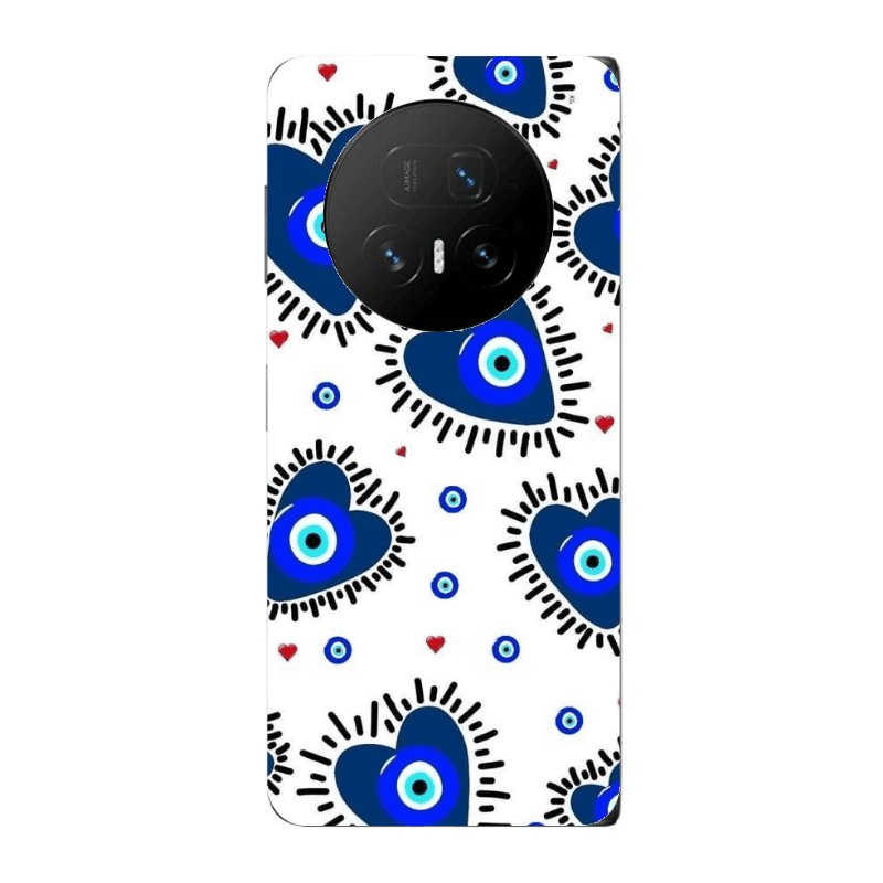 Honor Magic V5 Heart evil eye beads Transparent Silicone TPU Θήκη