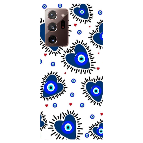 Samsung Note 20 Ultra Heart evil eye beads Transparent Silicone TPU Θήκη