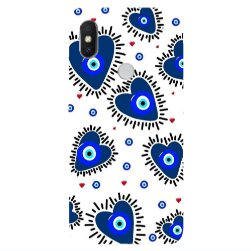 Xiaomi Redmi S2 Heart evil eye beads Transparent Silicone TPU Θήκη