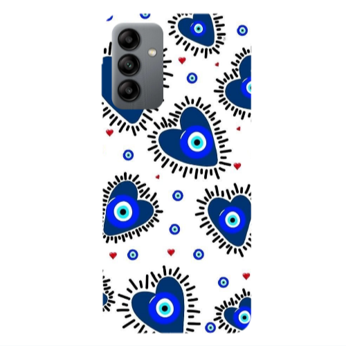 Samsung A13 5G Heart evil eye beads Transparent Silicone TPU Θήκη