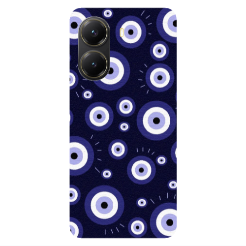 Xiaomi Poco X7 Pro Purple evil eye bead Transparent Silicone TPU Θήκη