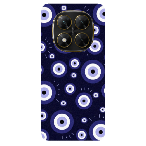 Xiaomi Poco X7 Purple evil eye bead Transparent Silicone TPU Θήκη