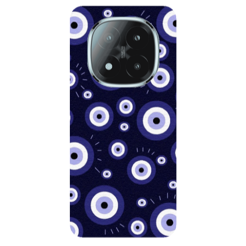 Xiaomi Redmi Note 14 Pro + 5g Purple evil eye bead Transparent Silicone TPU Θήκη