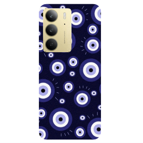 Realme C 75 Purple evil eye bead Transparent Silicone TPU Θήκη