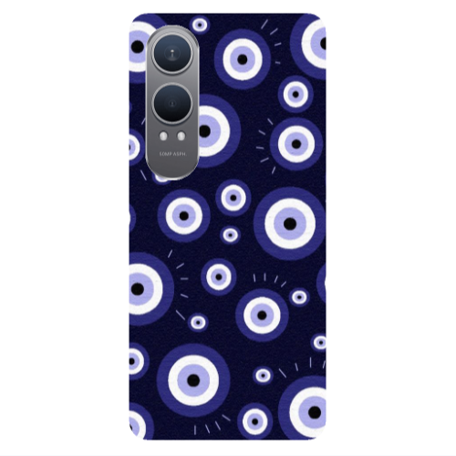 Oneplus Nord Ce 4 lite Purple evil eye bead Transparent Silicone TPU Θήκη