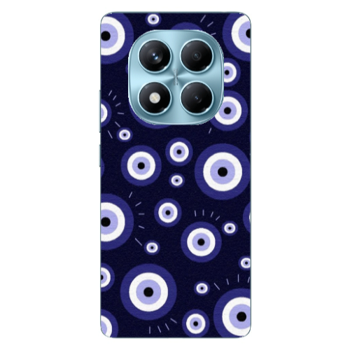 Xiaomi Redmi Note 14 Pro Purple evil eye bead Transparent Silicone TPU Θήκη