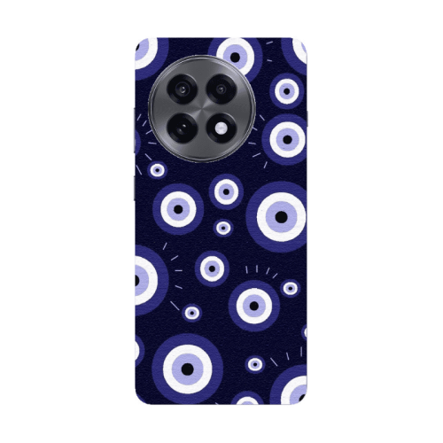 Oneplus 13 5G Purple evil eye bead Transparent Silicone TPU Θήκη
