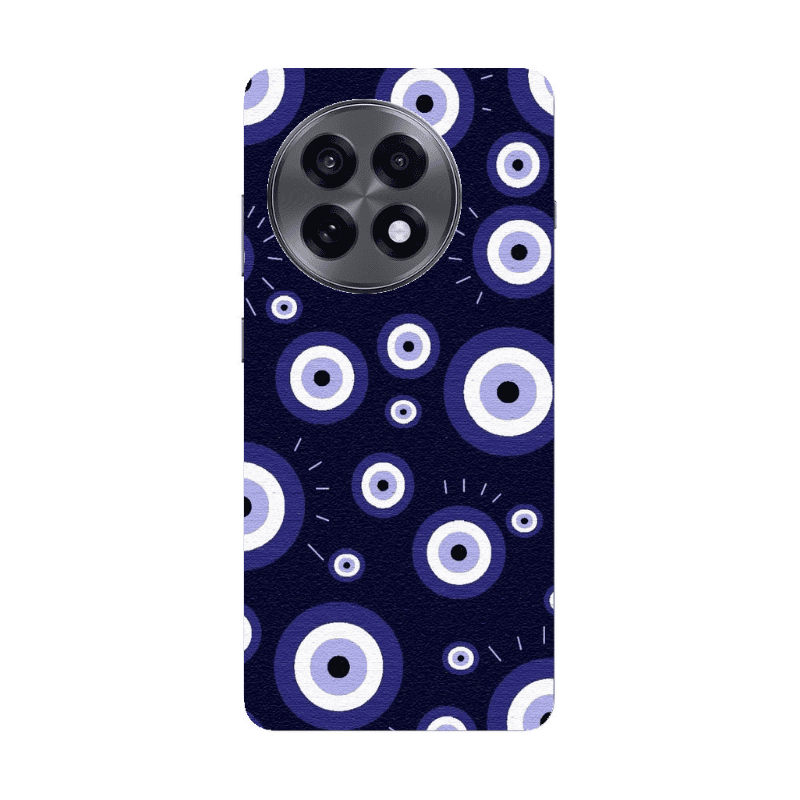 Oneplus 13 5G Purple evil eye bead Transparent Silicone TPU Θήκη