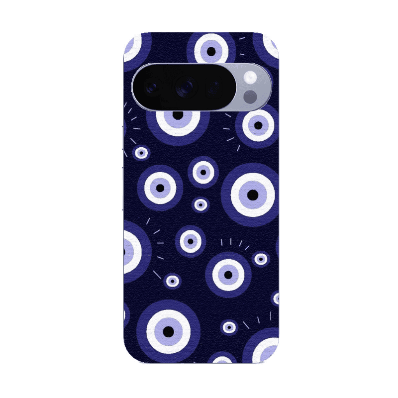 Google Pixel 10 Pro Purple evil eye bead Transparent Silicone TPU Θήκη