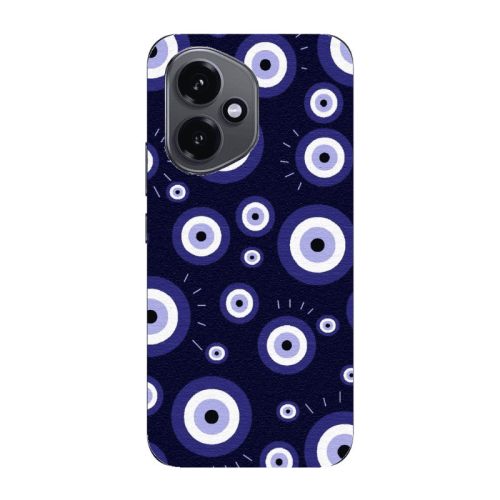 Honor Magic 400 Purple evil eye bead Transparent Silicone TPU Θήκη