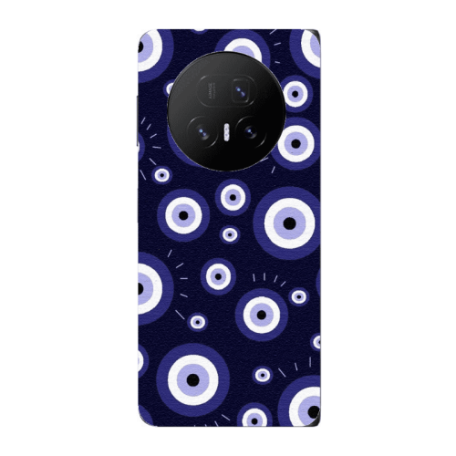 Honor Magic V5 Purple evil eye bead Transparent Silicone TPU Θήκη