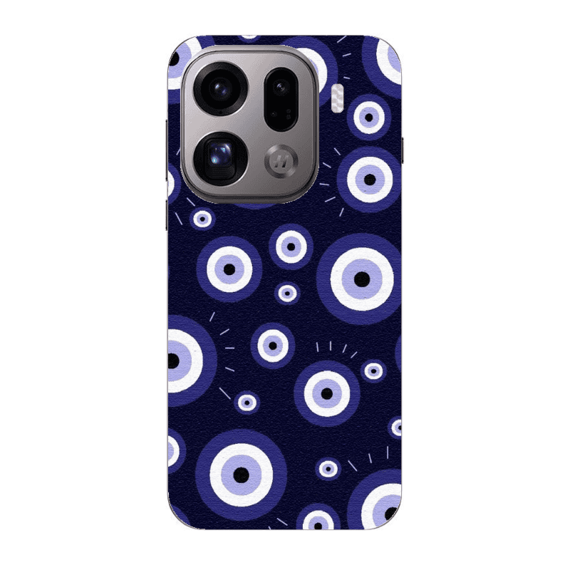 Oppo Find X9 Pro Purple evil eye bead Transparent Silicone TPU Θήκη