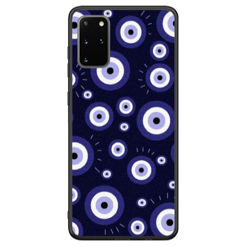 Samsung S20 FE Purple evil eye bead Black Glossy Θήκη