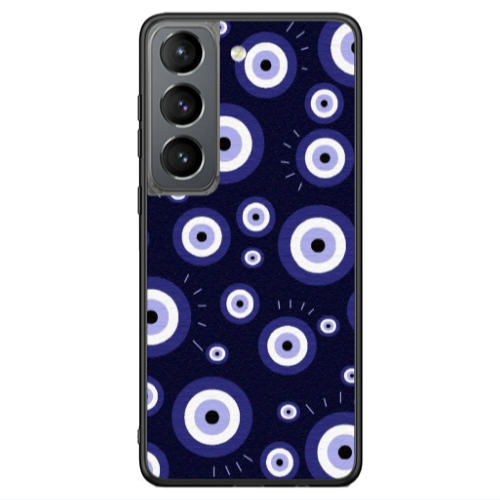 Samsung S21 Ultra Purple evil eye bead Black Glossy Θήκη