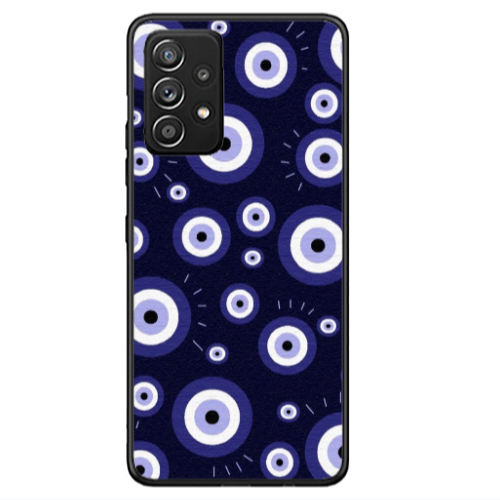 Samsung A53 Purple evil eye bead Black Glossy Θήκη