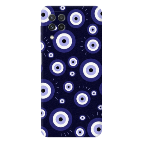 Samsung A22 4G Purple evil eye bead Transparent Silicone TPU Θήκη
