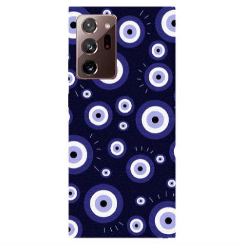 Samsung Note 20 Ultra Purple evil eye bead Transparent Silicone TPU Θήκη