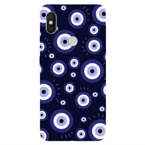Xiaomi Redmi S2 Purple evil eye bead Transparent Silicone TPU Θήκη