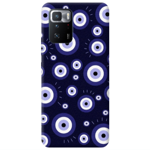 Xiaomi Poco X3 GT Purple evil eye bead Transparent Silicone TPU Θήκη