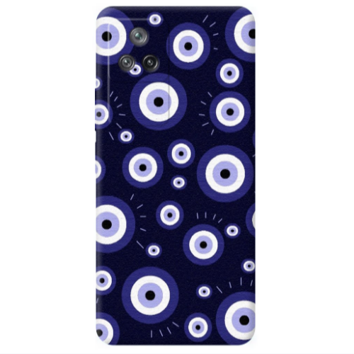 Xiaomi Poco F4 Purple evil eye bead Transparent Silicone TPU Θήκη