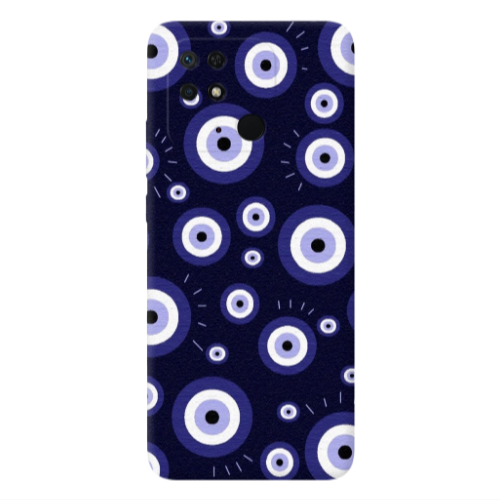 Xiaomi Poco C40 Purple evil eye bead Transparent Silicone TPU Θήκη