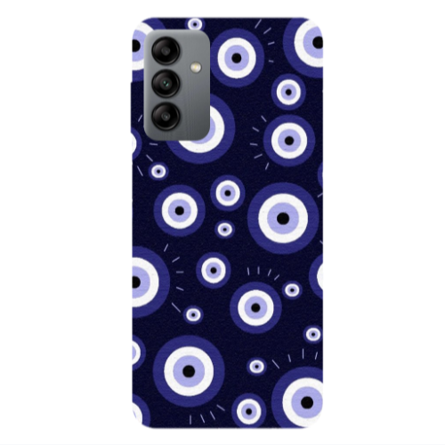 Samsung A13 5G Purple evil eye bead Transparent Silicone TPU Θήκη