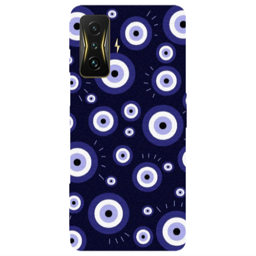 Xiaomi Poco F4 Gt Purple evil eye bead Transparent Silicone TPU Θήκη