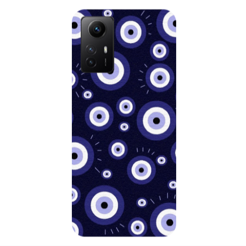 Xiaomi Redmi Note 12s Purple evil eye bead Transparent Silicone TPU Θήκη