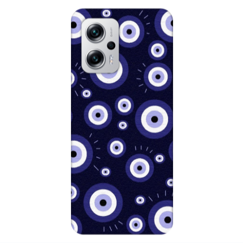 Xiaomi Poco X4 GT Purple evil eye bead Transparent Silicone TPU Θήκη