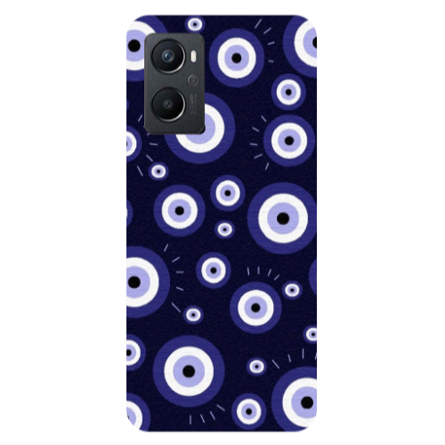 Oppo A 96 Purple evil eye bead Transparent Silicone TPU Θήκη