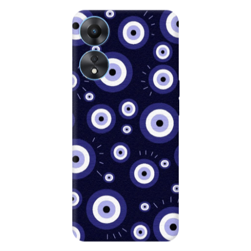 Oppo A 98 Purple evil eye bead Transparent Silicone TPU Θήκη
