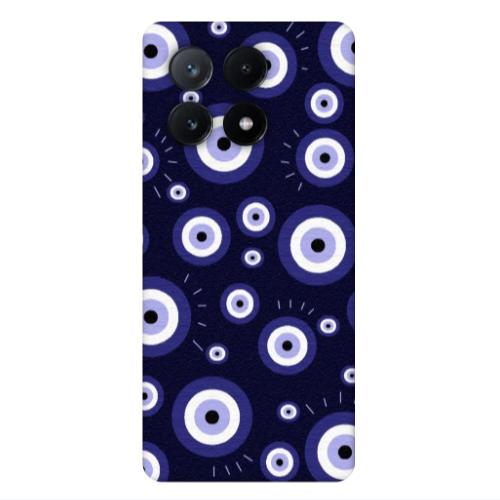 Xiaomi Poco X6Pro 5G Purple evil eye bead Transparent Silicone TPU Θήκη