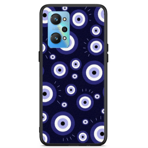 Realme Gt Neo 2 Purple evil eye bead Black Glossy Θήκη
