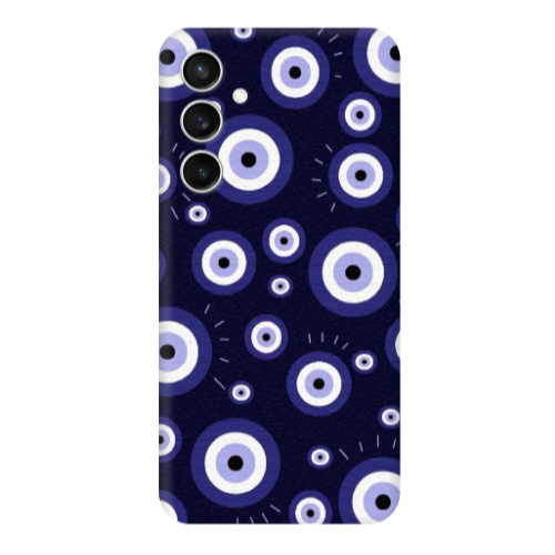 Samsung S24 Plus Purple evil eye bead Transparent Silicone TPU Θήκη