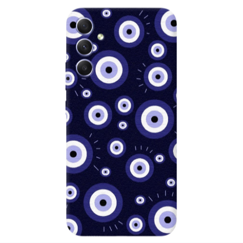 Samsung A25 Purple evil eye bead Transparent Silicone TPU Θήκη