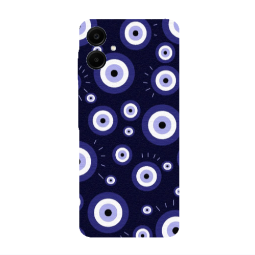 Samsung A06 Purple evil eye bead Transparent Silicone TPU Θήκη