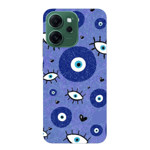 Oppo 14 F Black hearted Transparent Silicone TPU Θήκη