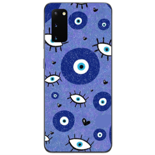 Samsung S20 Black hearted Transparent Silicone TPU Θήκη