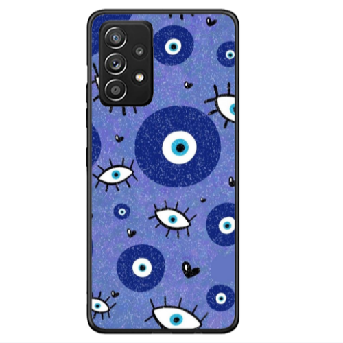Samsung A53 Black hearted Black Glossy Θήκη