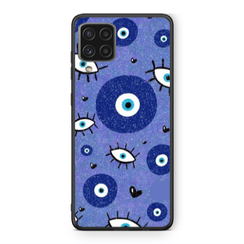 Samsung A22 4G Black hearted Black Glossy Θήκη
